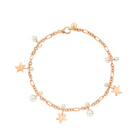 Stellina bracelet in 9K rose gold with 11 crystal beads - Rose Gold