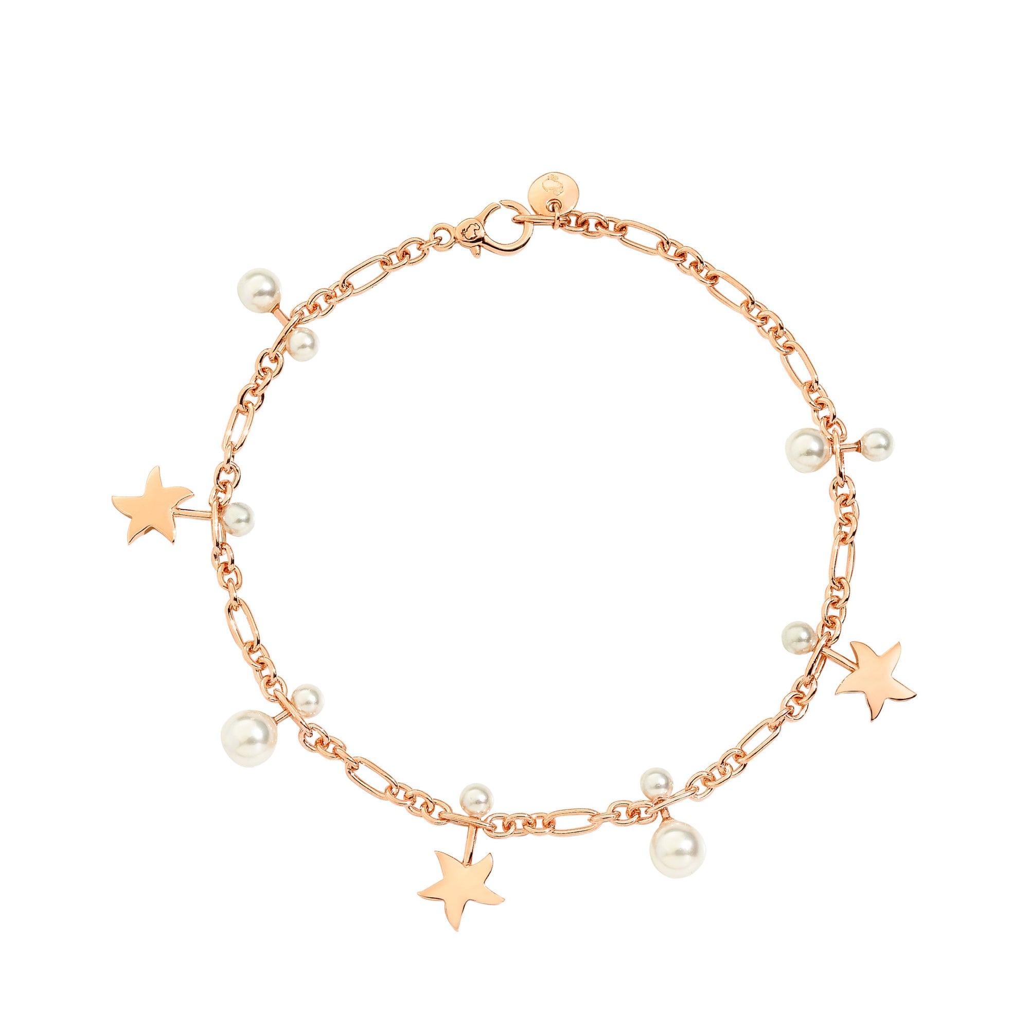 Stellina bracelet in 9K rose gold with 11 crystal beads - Rose Gold
