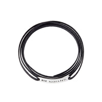 Sterling silver ""non accollarti"" teloscrivoio bracelet with black cord - Silver