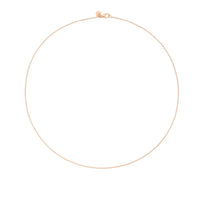 Bollicine necklace in 9K rose gold with plaquette in 9K rose gold - Rose Gold