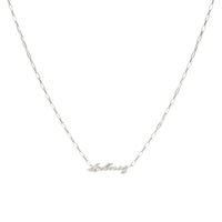 St Moritz necklace in 925 sterling silver, plaquette in 925 sterling silver - Silver