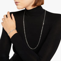 Nodo Necklace in 925 sterling silver with Nodo snap hook closure - Silver