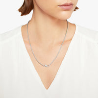 Nodo Necklace in 925 sterling silver with Nodo snap hook closure - Silver