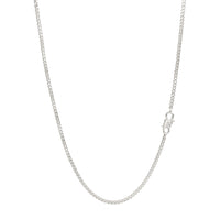 Nodo Necklace in 925 sterling silver with Nodo snap hook closure - Silver