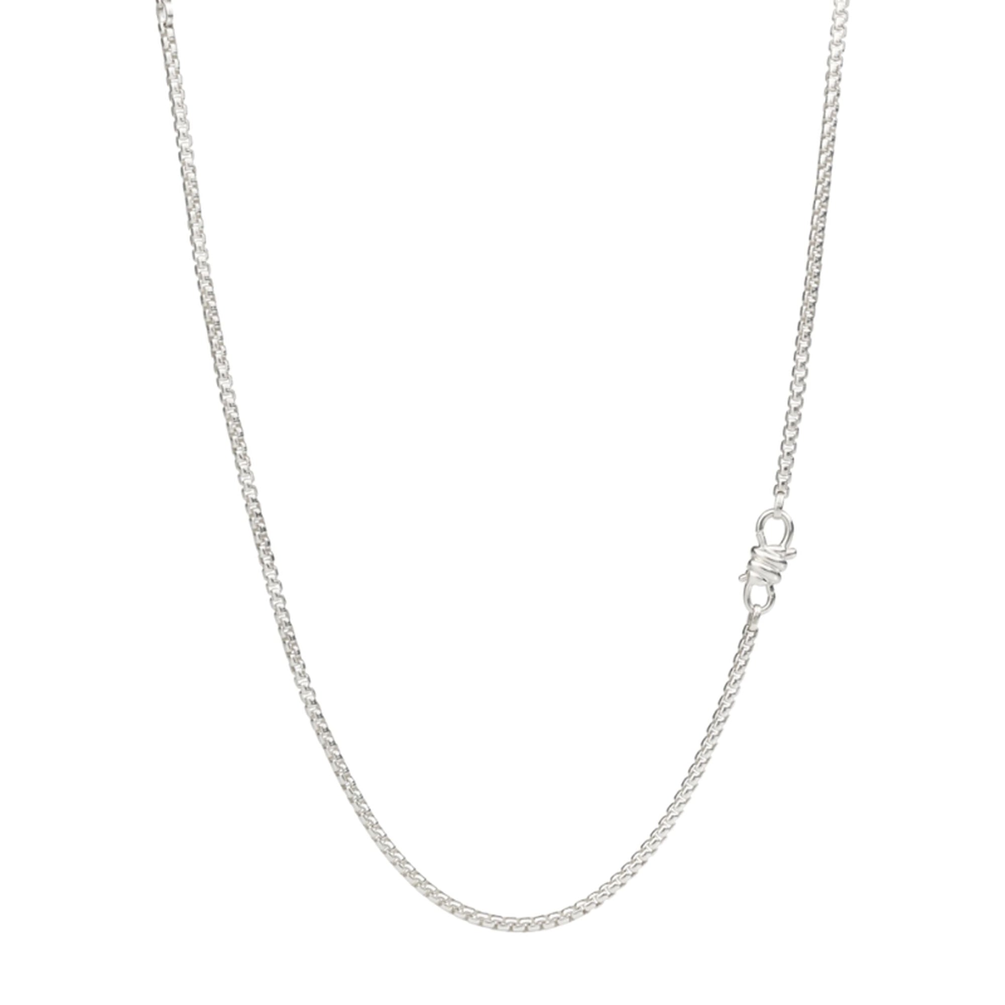 Nodo Necklace in 925 sterling silver with Nodo snap hook closure - Silver
