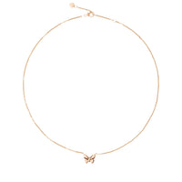 Butterffly necklace in 9K rose gold with plaquette in 9K rose gold - Rose Gold