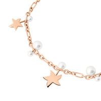 Stellina rose gold & crystal beads Necklace - Rose Gold