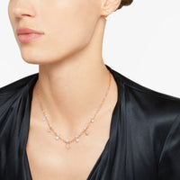 Stellina rose gold & crystal beads Necklace - Rose Gold