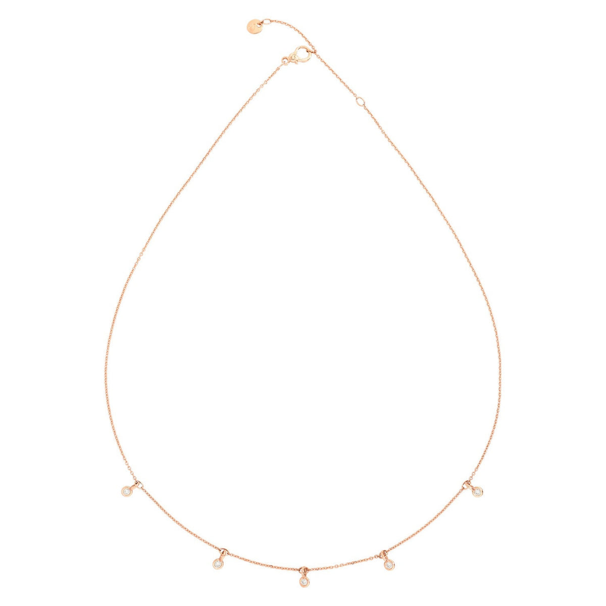 Essentials rose gold & diamonds Necklace - Rose Gold