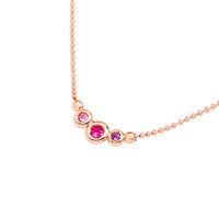 Bollicine rose gold sapphire ruby & amethyst Necklace - Rose Gold