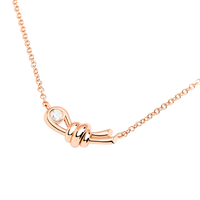 Nodo rose gold & white diamond Necklace - Rose Gold