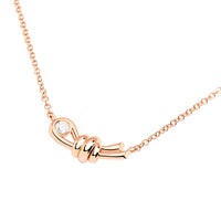 Nodo rose gold & diamond Necklace - Rose Gold