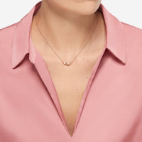 Nodo rose gold & diamond Necklace - Rose Gold