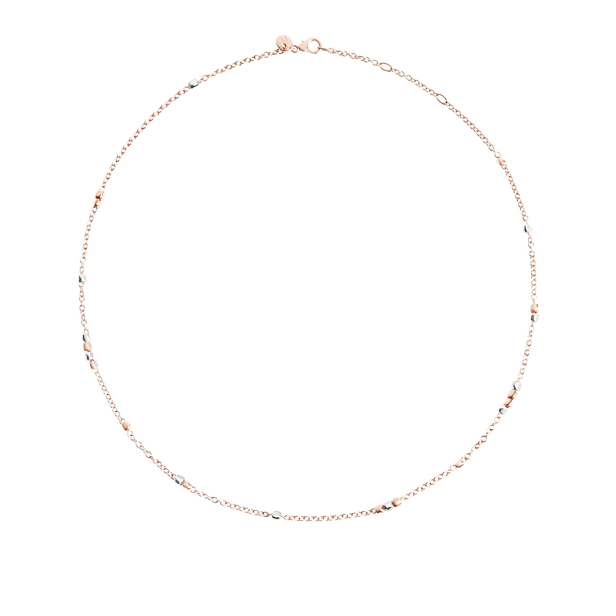 Granelli rose gold & silver Necklace - Rose Gold & Silver