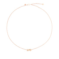 9K rose gold Star Comet necklace with white diamonds (ct 0,02) - Rose Gold