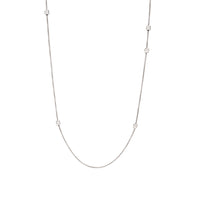 Nodo sautoir in sterling silver with 5 Stoppers in sterling silver - Silver