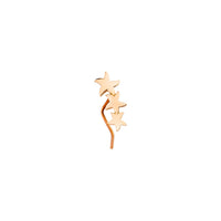 Crawler earring with stars in 9K rose gold - Rose Gold