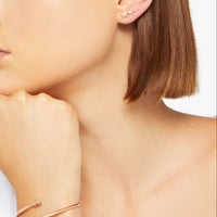 Crawler earring with stars in 9K rose gold - Rose Gold