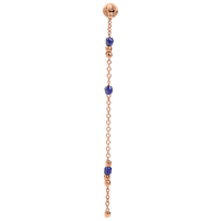Mini Granelli pendant rose gold Half-pair earring - Rose Gold & Blue