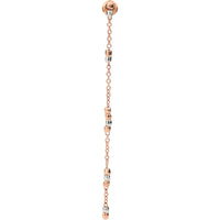 Mini Granelli rose gold & sterling silver pendant Half-pair Earring - Rose Gold & Silver
