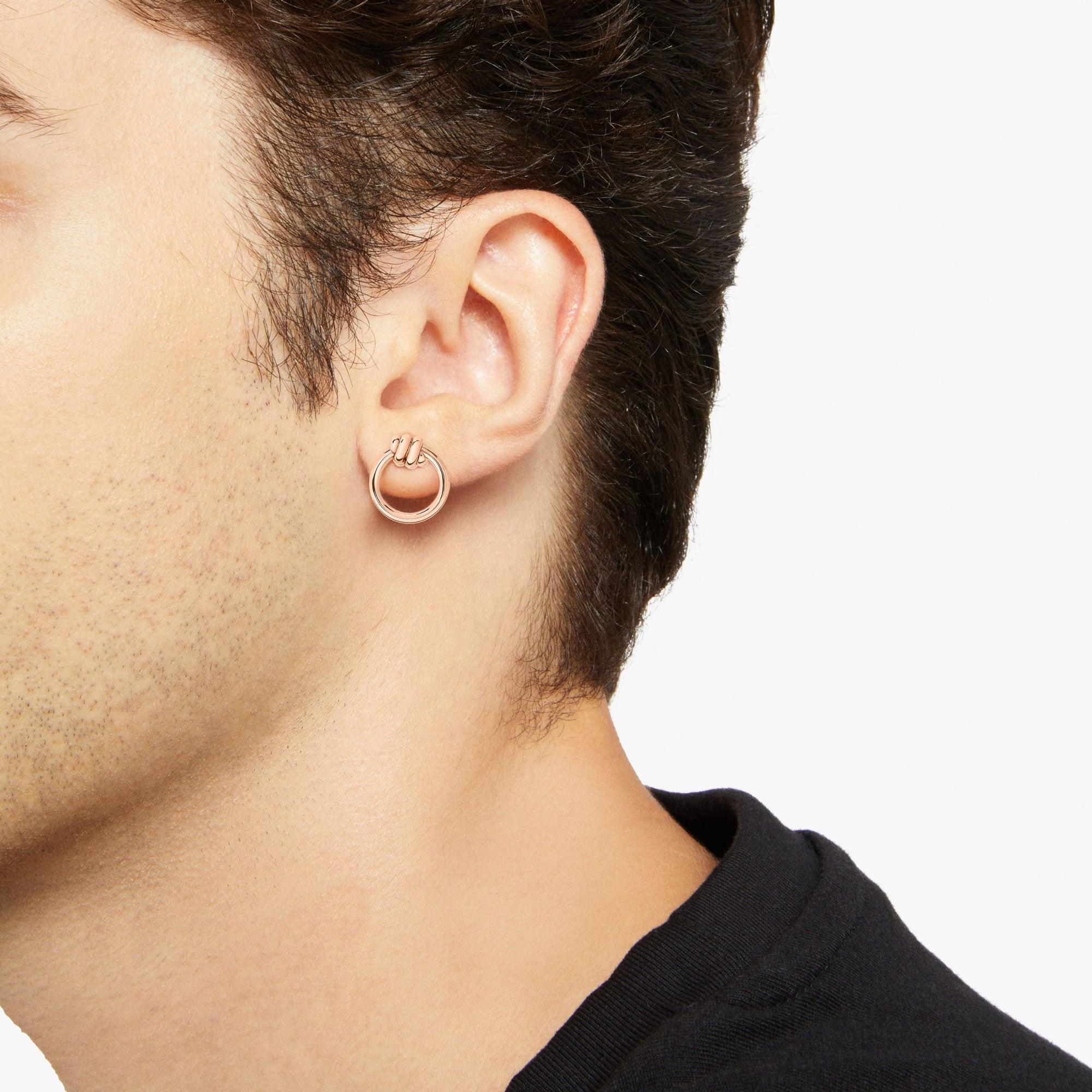 Nodo rose gold Stud Half-pair earring - Rose Gold
