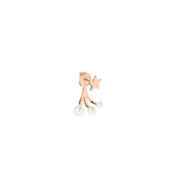 Stellina rose gold & crystal beads Half-pair earring - Rose Gold