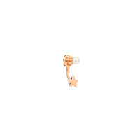 Stellina pierced earring in 9K rose gold with 1 crystal bead Half pair - Rose Gold