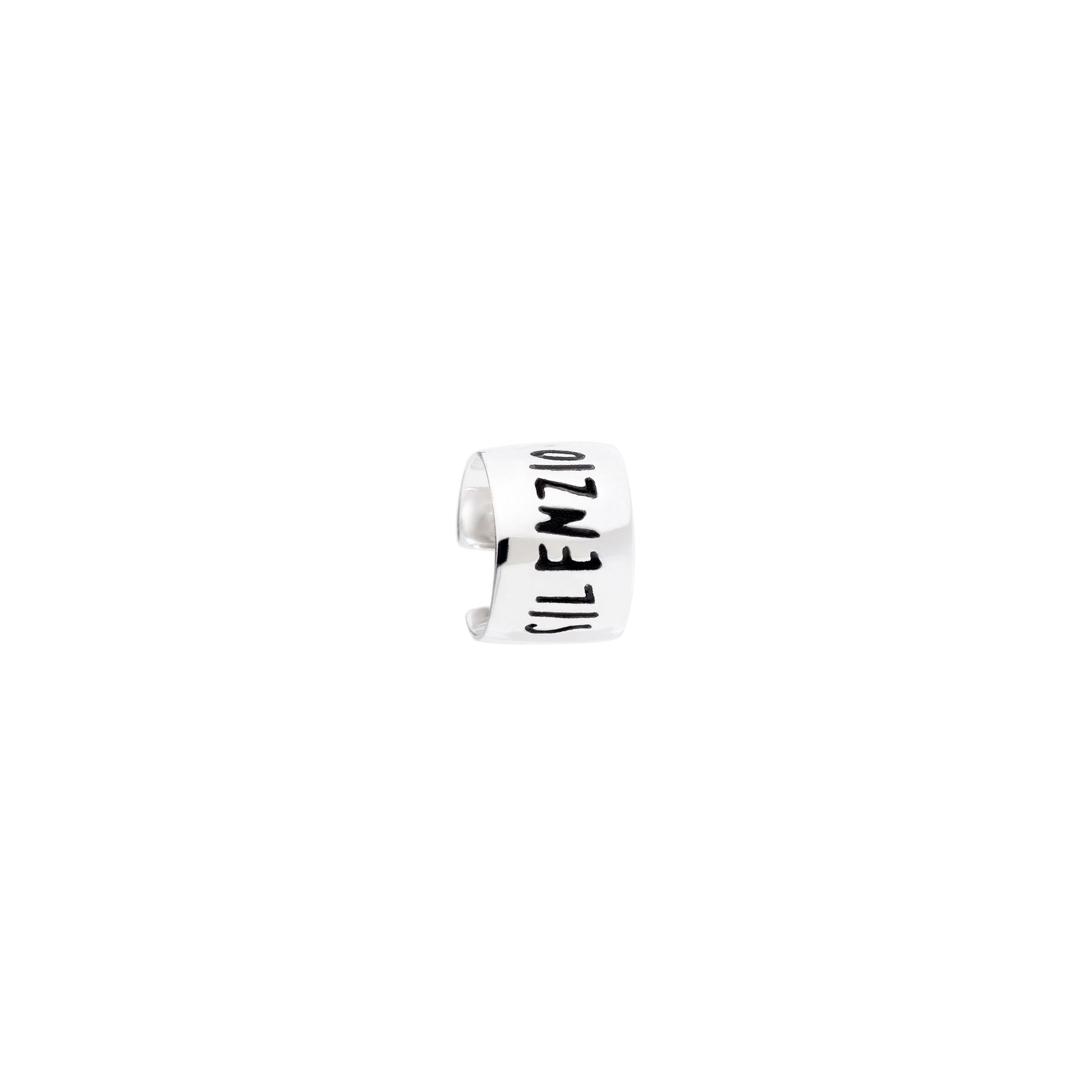 Silenzio te.loscrivoio sterling silver Earcuff - Silver