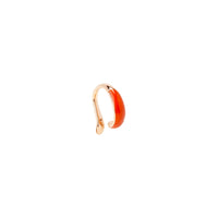 Rondelle rose gold plated silver Earcuff - Rose Gold & Red