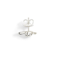 Nodo sterling silver Stud Half-pair left Earring - Silver