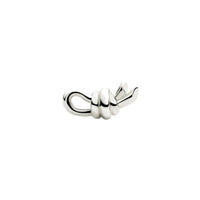 Nodo sterling silver Stud Half-pair left Earring - Silver