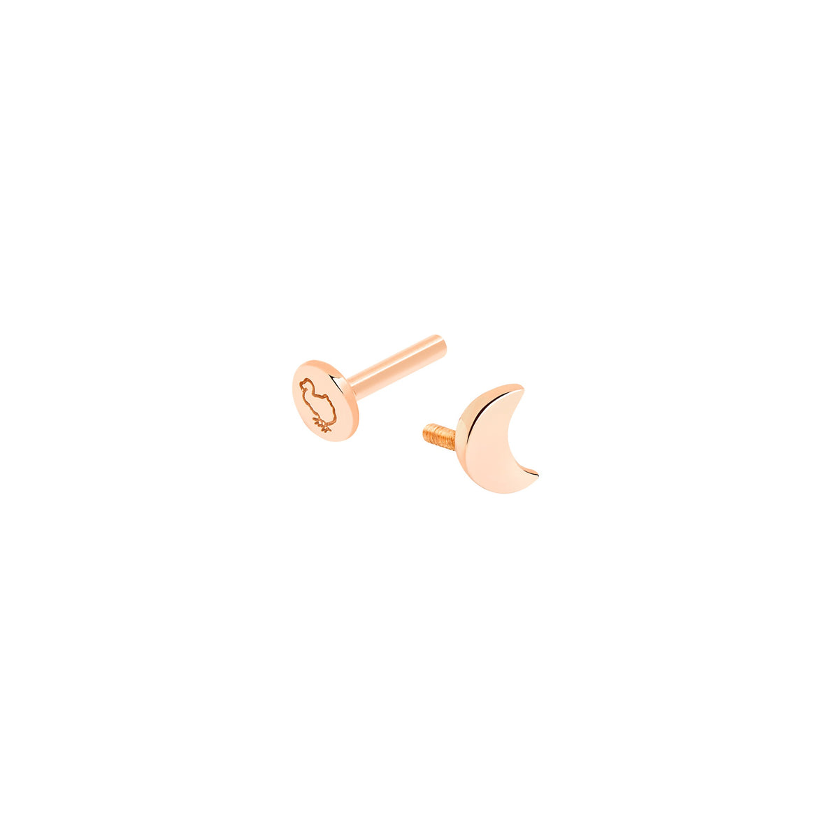 Luna Piercing rose gold Half-pair Earring - Rose Gold
