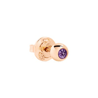 Bollicine rose gold & amethyst Stud Half-Pair Earring - Rose Gold