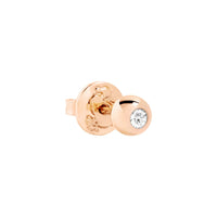 Bollicine rose gold & diamond Stud Half-pair Earring - Rose Gold