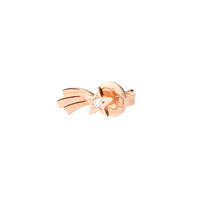 9K rose gold Star Comet stud earring with white diamonds (ct 0,02) Right Half pair - Rose Gold
