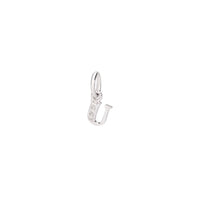 Precious letter U white gold & diamonds Charm - White Gold