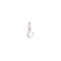 Precious letter U white gold & diamonds Charm - White Gold