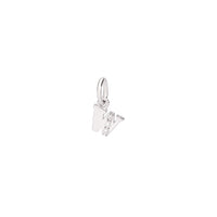 Precious letter W white gold & diamonds Charm - White Gold