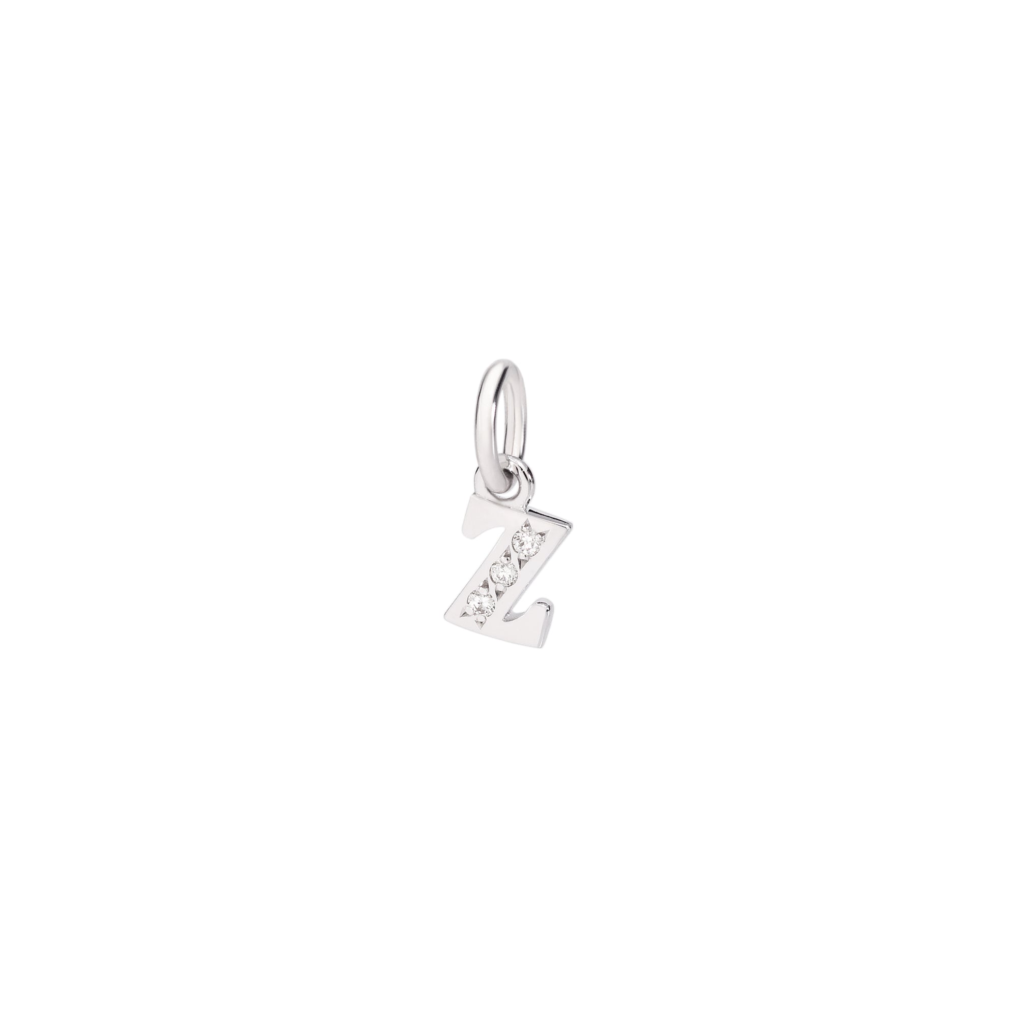 Precious letter Z white gold & diamonds Charm - White Gold