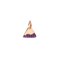 Tag Charm 9k rose gold and amethist - Rose Gold