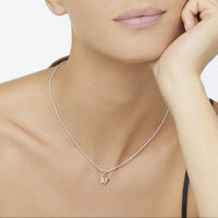 Letter W rose gold Charm - Rose Gold