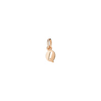 Letter Q rose gold Charm - Rose Gold