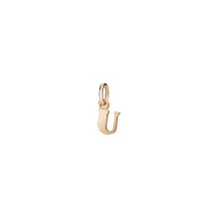 Letter U in 9K Rose Gold - Rose Gold