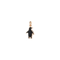 Penguin Charm 9K Rose Gold and black enamel - Rose Gold