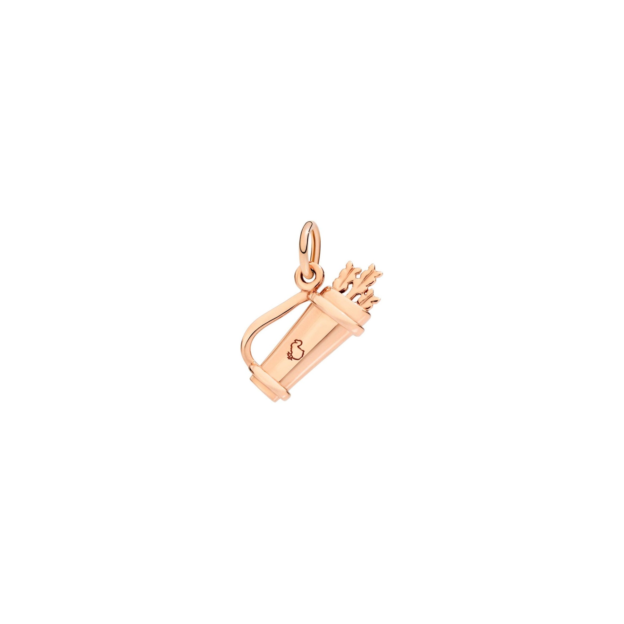 Sagittarius charm in 9K rose gold Black cord included - Rose Gold
