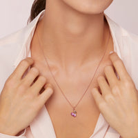 Cherry rose gold & rubies Charm - Rose Gold