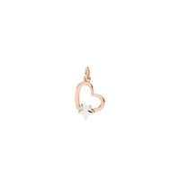 Silhouette rose gold & white gold Charm - Rose Gold & Silver