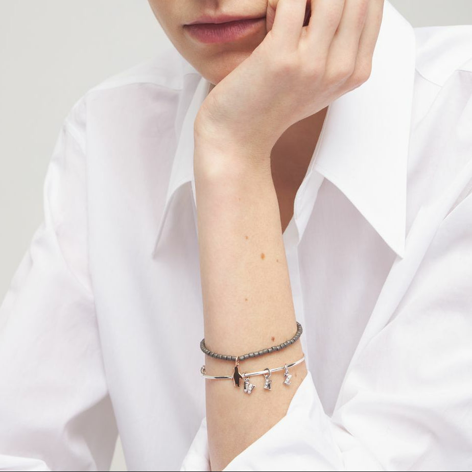 Penguin Charm 9K Rose Gold and black enamel - Rose Gold
