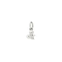Precious letter & white gold & diamonds Charm - White Gold