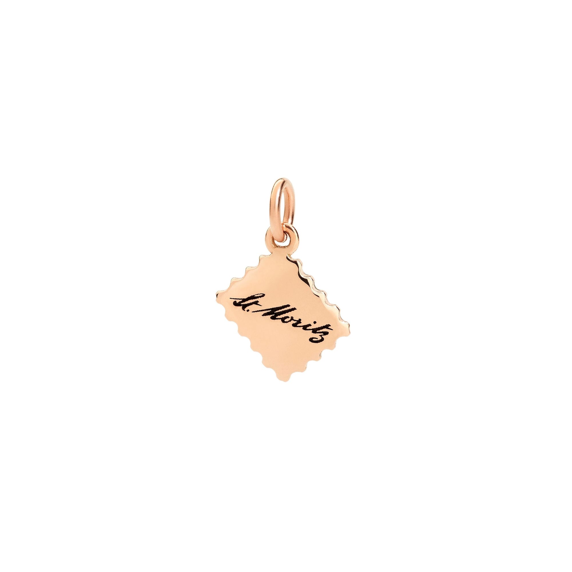 St moritz stamp rose gold Charm - Rose Gold